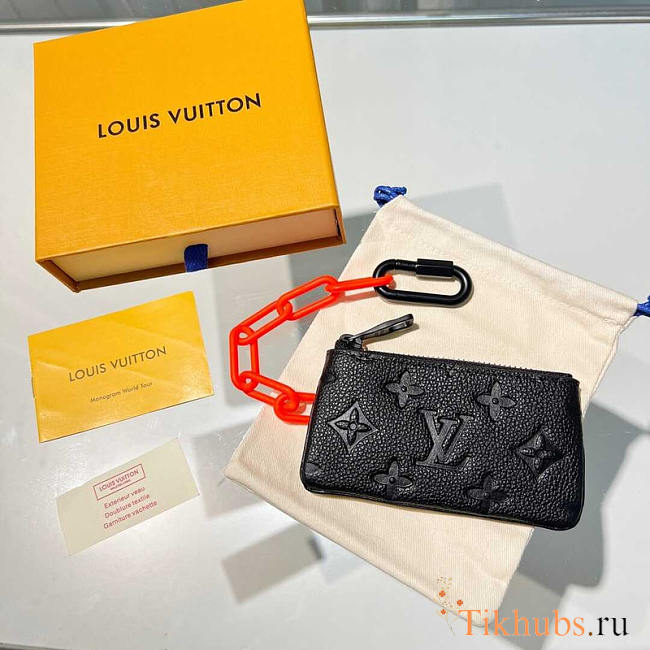 Louis Vuitton LV Pochette Cles Monogram Orange Black - 1