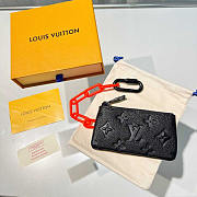 Louis Vuitton LV Pochette Cles Monogram Orange Black - 1