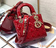 Dior Lady Red Patent My ABC Bag 20x16.5x8cm - 1