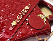 Dior Lady Red Patent My ABC Bag 20x16.5x8cm - 6