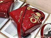 Dior Lady Red Patent My ABC Bag 20x16.5x8cm - 2