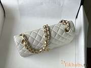 Chanel Flap Bag Caviar in White 25cm with Gold Hardware - 5