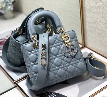 Dior Lady My ABC Blue Lambskin 20cm