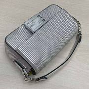 Fendi Baguette Mini Silver Crystals Bag 19x11.5x4cm - 2