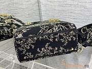 Dior Lady D-lite Black Jardin d'Hiver Embroidered Cotton 24 x 20 x 11 cm - 6