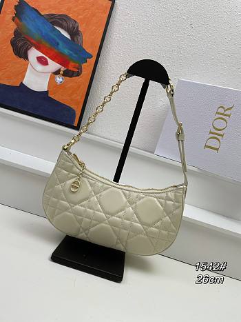 Dior CD Lounge Bag White Oblique 26 x 15 x 5.5 cm