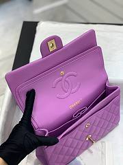 Chanel Medium Flap Bag Caviar Purple Gold 25cm - 3