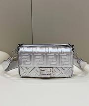 Fendi Baguette Silver FF Shoulder Bag 27x15x6cm - 1