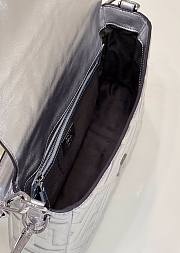 Fendi Baguette Silver FF Shoulder Bag 27x15x6cm - 3