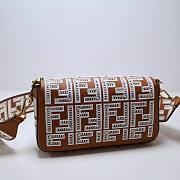 Fendi Baguette Brown FF Embroidery 27x15x6cm - 5