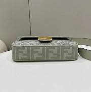 Fendi Baguette Light Green Canvas Bag 27x15x6cm - 5