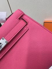 Hermes Mini Kelly Pink Epsom Silver 19cm - 4