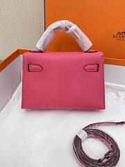 Hermes Mini Kelly Pink Epsom Silver 19cm - 2