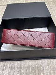 Chanel Medium Flap Bag Lambskin Red Wine Gold 25cm - 2