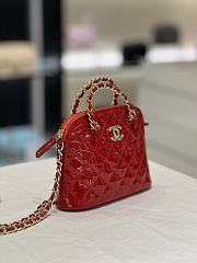 Chanel Clutch With Chain Patent Gold Red 16x11x5.5cm - 5