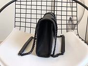 YSL Envelope Quilted Logo Plaque Black Shoulder Bag 24x17x6cm - 6