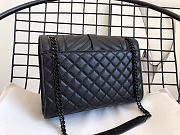 YSL Envelope Quilted Logo Plaque Black Shoulder Bag 24x17x6cm - 4