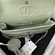 Chanel Classic Flap Small Bag Caviar Silver Light Green 23cm - 4