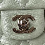 Chanel Classic Flap Small Bag Caviar Silver Light Green 23cm - 3