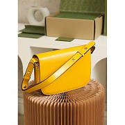 Gucci Horsebit 1955 Series Small Shoulder Bag Yellow 25x18x8cm - 4