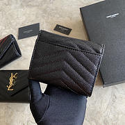 YSL Small Envelope Wallet Black Silver 13x9x3cm - 3