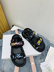 Dior Dioract Sandal Black Multicolor - 4