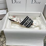 Dior Dway Slide White Multicolor Botanique Motif - 3