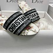 Dior Dway Slide White Multicolor Botanique Motif - 4