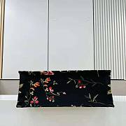 Dior Large Book Tote Black Multicolor Birds Embroidery 42 x 35 x 18.5 cm - 6