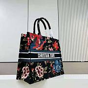 Dior Large Book Tote Black Multicolor Birds Embroidery 42 x 35 x 18.5 cm - 4