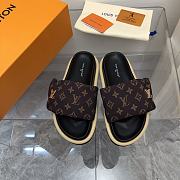 Louis Vuitton LV Pool Pillow Flat Comfort Mule Cacao Brown - 1