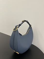 Fendi Graphy Small Blue Leather Bag 29x24.5x10cm - 2