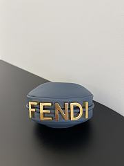 Fendi Graphy Mini Blue Leather Bag 16.5x14x5cm - 4