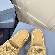 Prada Crochet Flat Slides Natural - 6