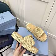 Prada Crochet Flat Slides Natural - 4