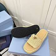 Prada Crochet Flat Slides Natural - 5