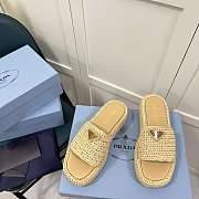 Prada Crochet Flat Slides Natural - 3