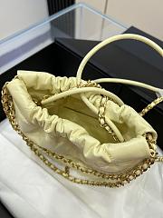 Chanel 22 Mini Handbag Gold Light Yellow 20x19x6cm - 5
