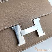 Hermes Epsom Leather Silver Lock Bag In Brown Size 19 cm - 3