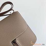 Hermes Epsom Leather Silver Lock Bag In Brown Size 19 cm - 4