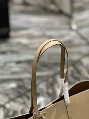 YSL Shopping Bag Supple Leather Beige 37x28x13cm - 4