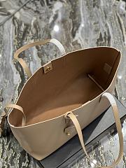 YSL Shopping Bag Supple Leather Beige 37x28x13cm - 3