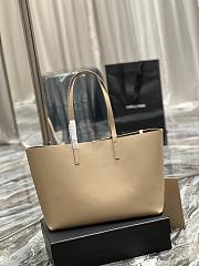 YSL Shopping Bag Supple Leather Beige 37x28x13cm - 2