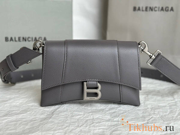 Balenciaga Men's Downtown XXS Crossbody Bag Gray 21x15x7cm - 1