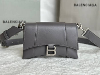 Balenciaga Men's Downtown XXS Crossbody Bag Gray 21x15x7cm