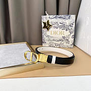 Dior Montaigne Reversible Belt Black White 2cm - 3