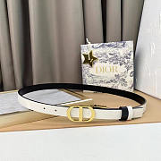 Dior Montaigne Reversible Belt Black White 2cm - 2