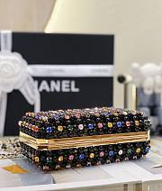 Chanel Evening Bag Glass Pearls & Gold Black Multicolour 17x11x7cm - 3