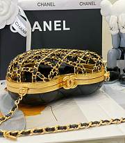 Chanel Minaudiere Sheepskin Gold Plated Metal Black 13x14x3cm - 3