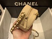 Chanel 19 Round Clutch With Chain Beige Gold 12x12x4.5cm - 3